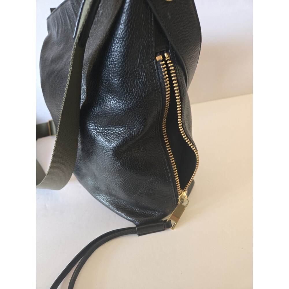 Fossil Women's Maya Soft Leather Hobo Purse Black Handbag Khaki Removable Strap - Picture 5 of 12
